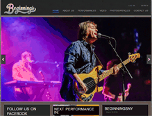 Tablet Screenshot of beginningstributeband.com